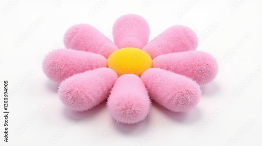 A pink flower with a yellow center A pink flower with a yellow center