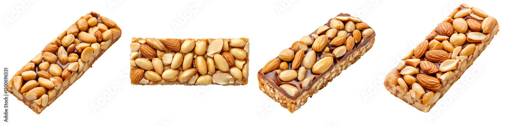 Delicious nut bars made from various nuts, perfect for a healthy snack option. Delicious nut bars made from various nuts, perfect for a healthy snack option.