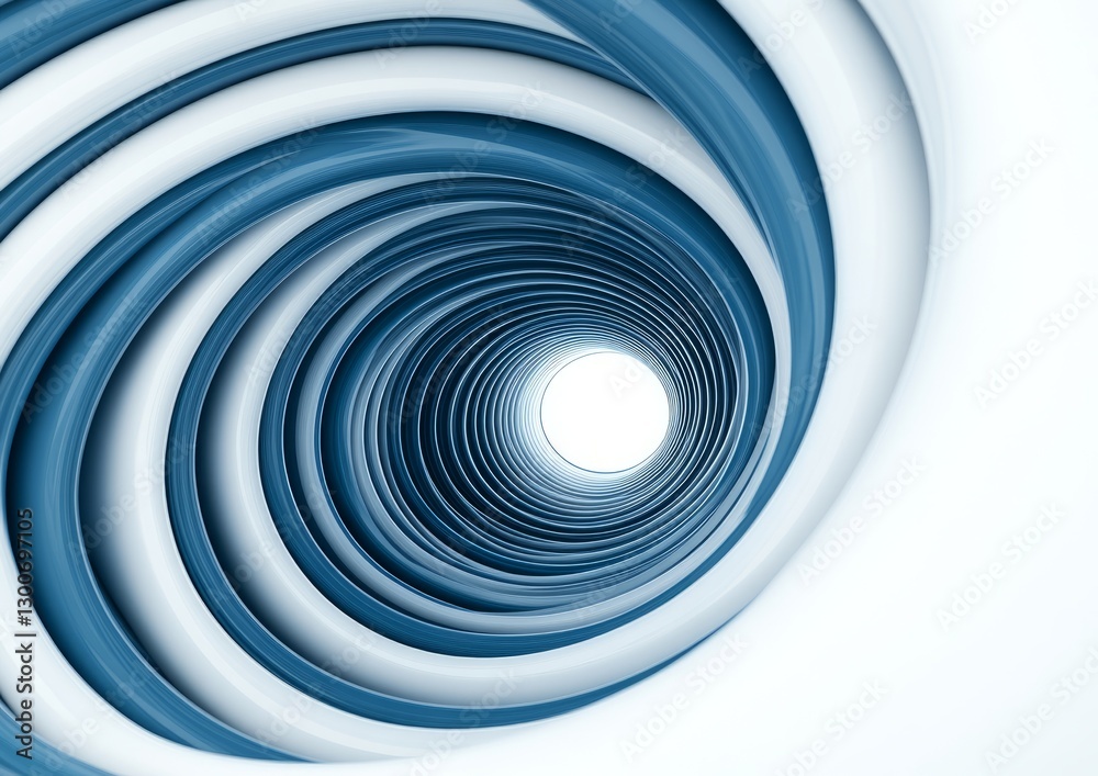 Fototapeta premium Abstract swirling tunnel with light at the end