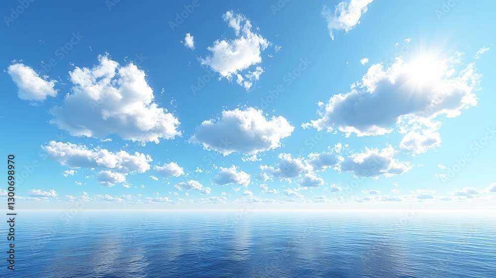 Calm Ocean Under a Clear Sky Calm Ocean Under a Clear Sky