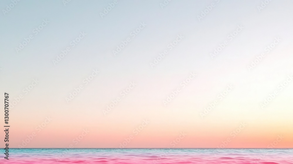Fototapeta premium Serene Pastel Seascape Tranquil Ocean Sunset Pink Blue Lavender Hues
