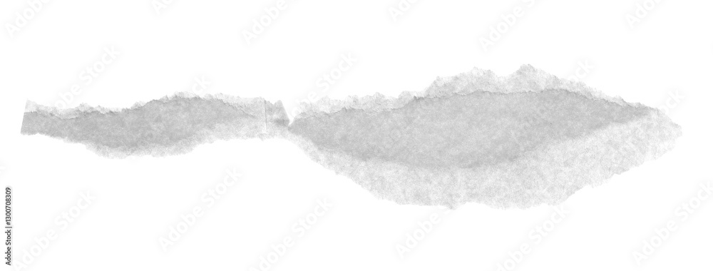 Ripped, crumpled white paper scrap isolated, clipping path Ripped, crumpled white paper scrap isolated, clipping path