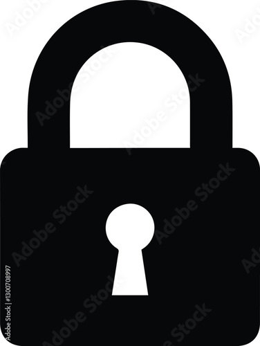 Padlock icon vector illustration. Flat design style eps 10.