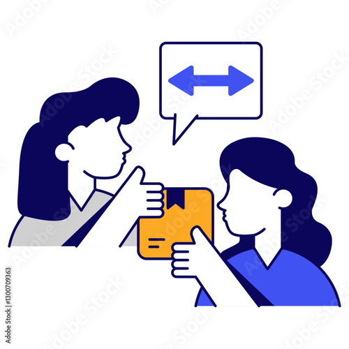 Editable design icon of giving parcel