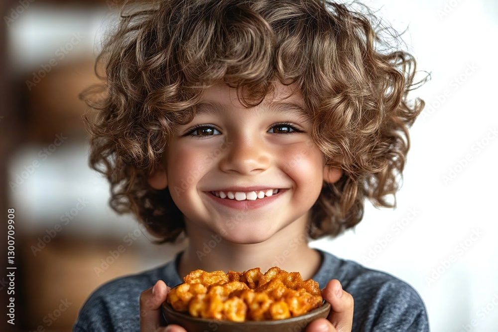 Joyful Child Portrait with Happy Expression Holding Food on White Background with Isolated Subject and Soft Focal Blur for Commercial or Editorial Use Joyful Child Portrait with Happy Expression Holding Food on White Background with Isolated Subject and Soft Focal Blur for Commercial or Editorial Use