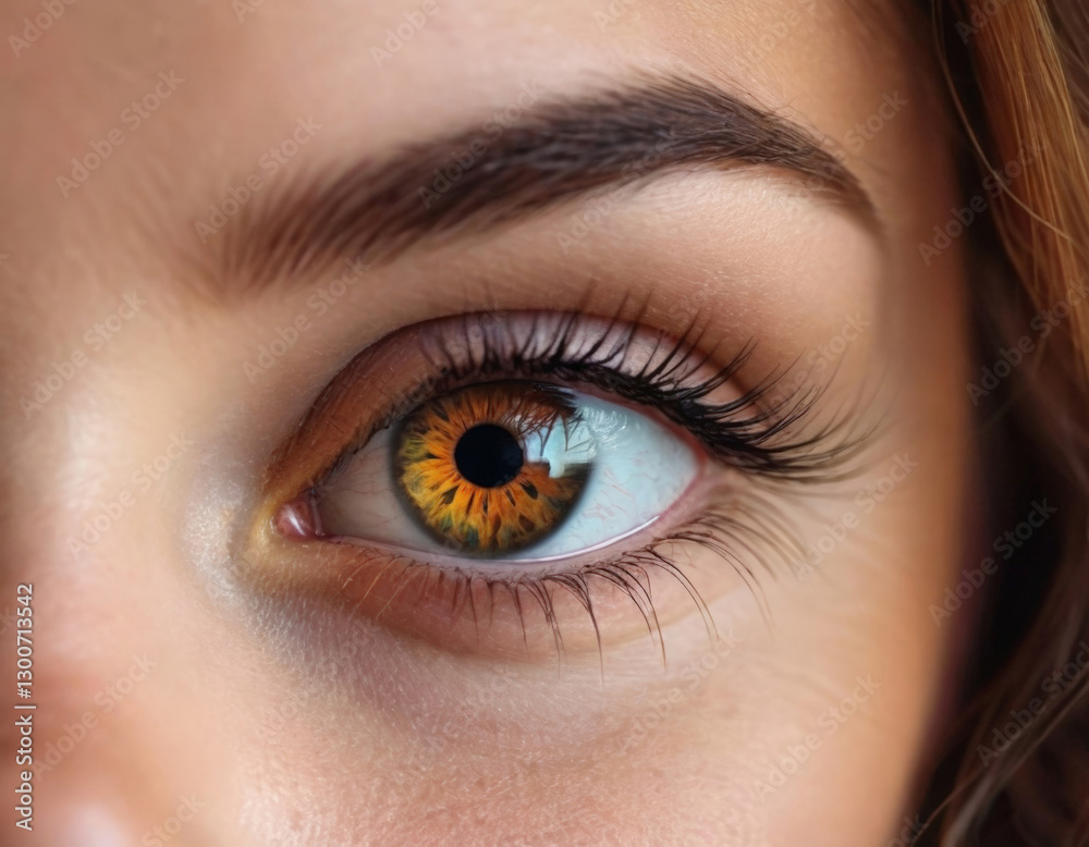 Obraz premium Amber Eye Close-Up