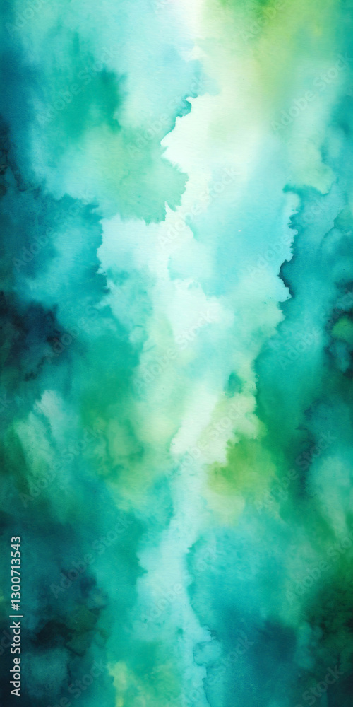 Abstract Teal and White Cloudy Background