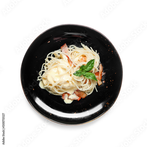 Creamy carbonara pasta with...