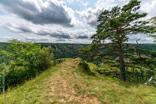 Scenic hiking trail in the breathtaking Danube Valley of Beuron and Sigmaringen region photo