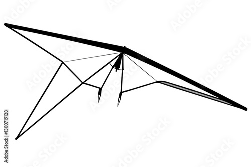 Hang glider  Silhouette vector illustration