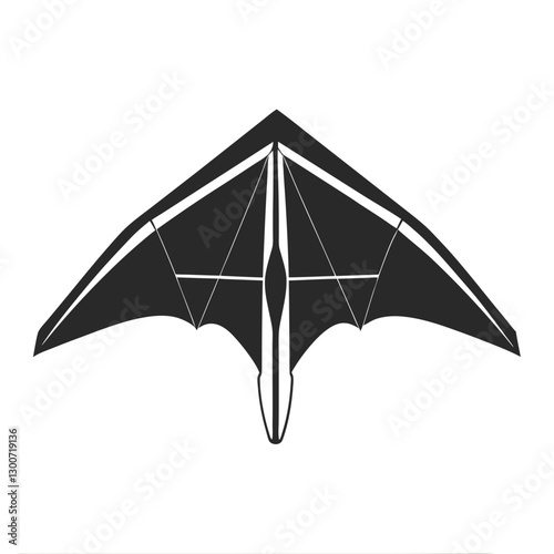 Hang glider  Silhouette vector illustration
