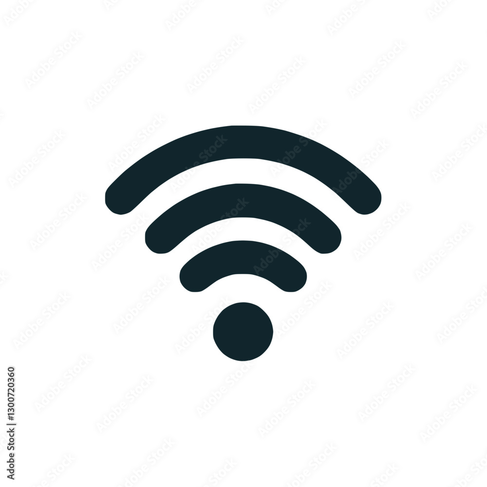 Wi-Fi icon representing wireless connectivity in minimalist design style Wi-Fi icon representing wireless connectivity in minimalist design style