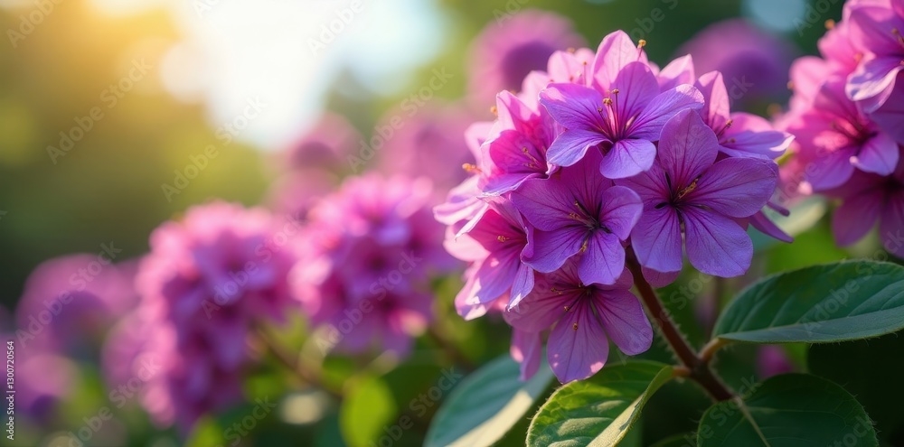 Dense cluster of rich purple flowers, sunny day, blossoms, bloom, bright Dense cluster of rich purple flowers, sunny day, blossoms, bloom, bright