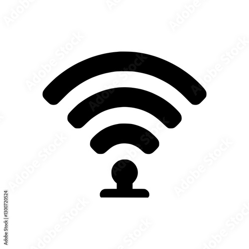 Wi-Fi signal icon representing connectivity, internet access, and technology