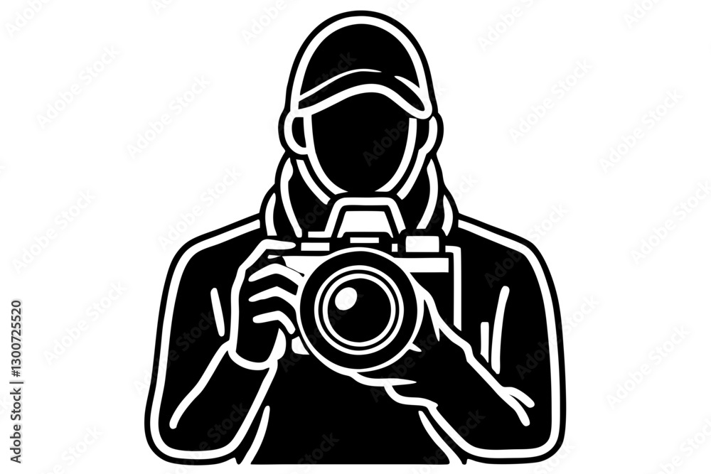 Photographer Silhouette vector illustration Photographer Silhouette vector illustration