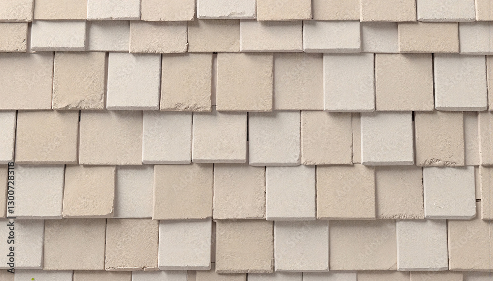 Fototapeta premium Neutral overlapping roof shingles pattern, elegant architectural design
