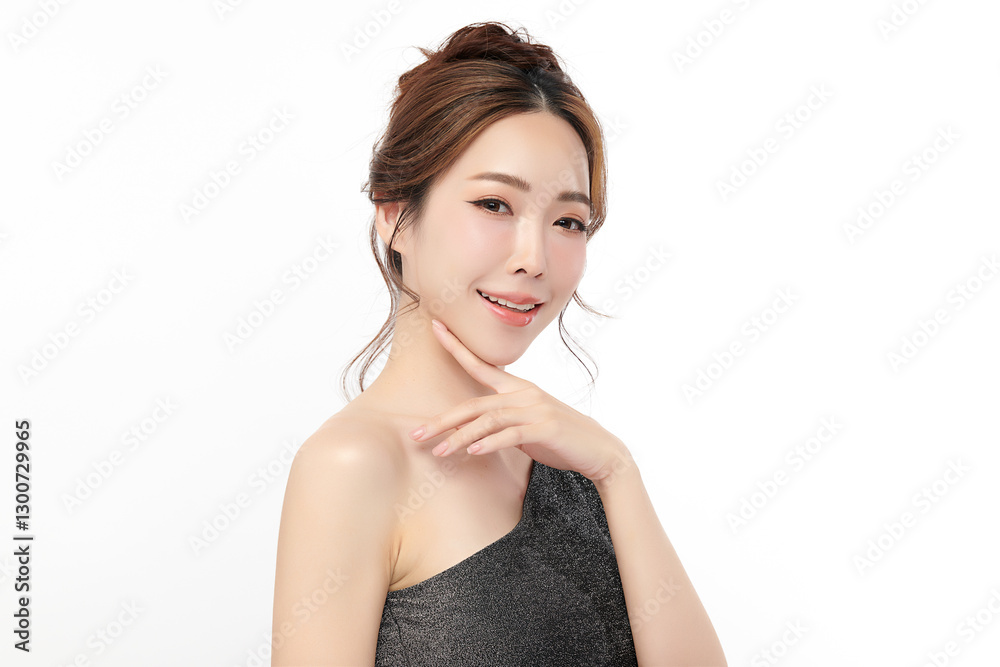 Beautiful young asian woman with clean fresh skin on white background, Face care, Facial treatment, Cosmetology, beauty and spa, Asian women portrait. Beautiful young asian woman with clean fresh skin on white background, Face care, Facial treatment, Cosmetology, beauty and spa, Asian women portrait.