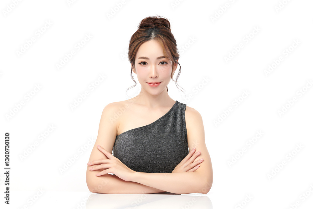 Beautiful young asian woman with clean fresh skin on white background, Face care, Facial treatment, Cosmetology, beauty and spa, Asian women portrait. Beautiful young asian woman with clean fresh skin on white background, Face care, Facial treatment, Cosmetology, beauty and spa, Asian women portrait.