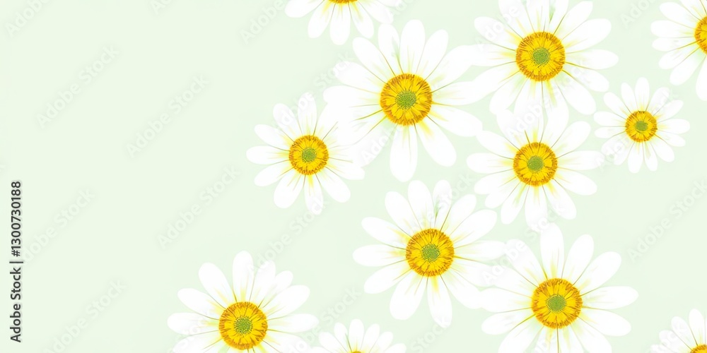 Spring Daisies Floral Background White Flowers Nature Image Spring Daisies Floral Background White Flowers Nature Image