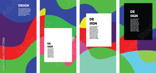 Colorful Abstract Design Templates with Bold Patterns and Creative Layouts