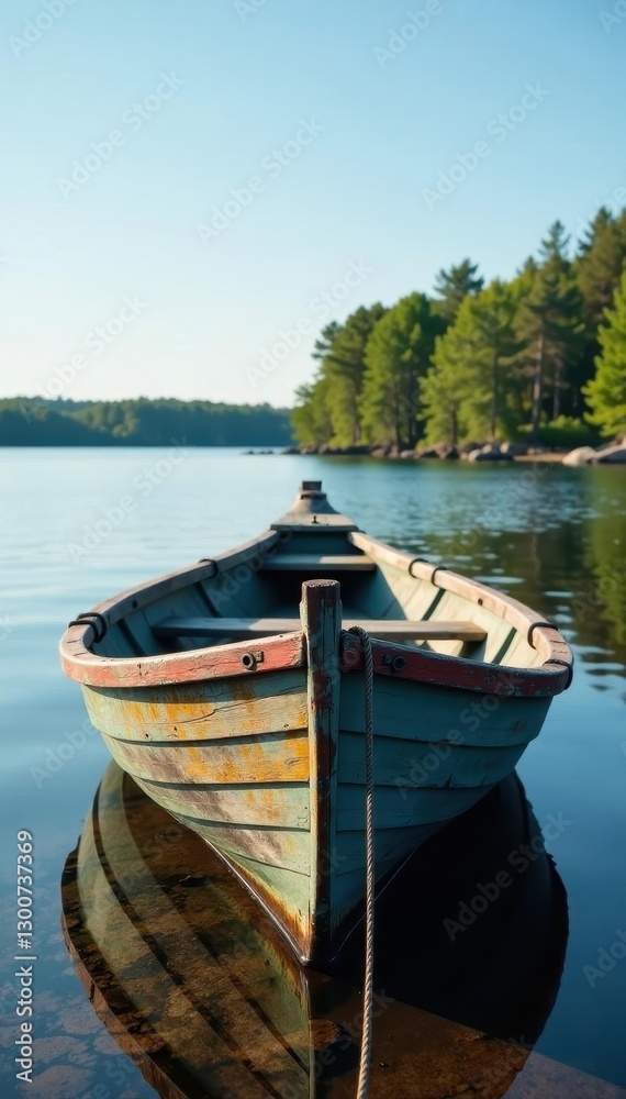 Fishing boat on Michigan lake, weathered wood, nets, rustic, tools Fishing boat on Michigan lake, weathered wood, nets, rustic, tools