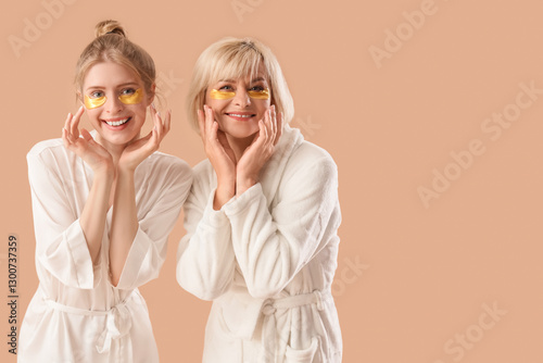 Happy young woman and her m...