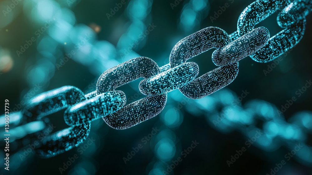 financial wealth regulation. Digital representation of interconnected chains with glowing effects financial wealth regulation. Digital representation of interconnected chains with glowing effects
