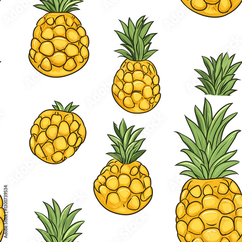 set of pineapple