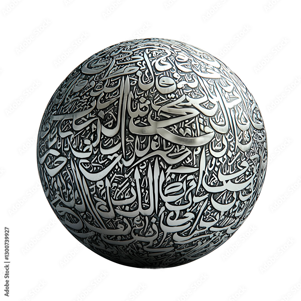 Arabic Calligraphy on sphere png
Arabic Calligraphy on sphere png