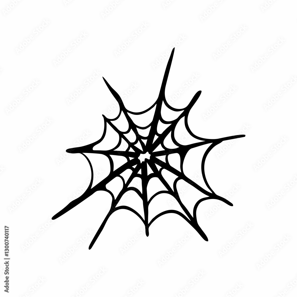 Cute Spiderweb Hand Drawing Illustration Cute Spiderweb Hand Drawing Illustration