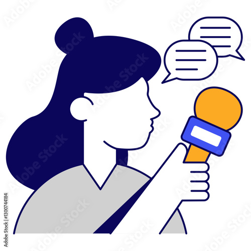 A colorful character of news reporter
