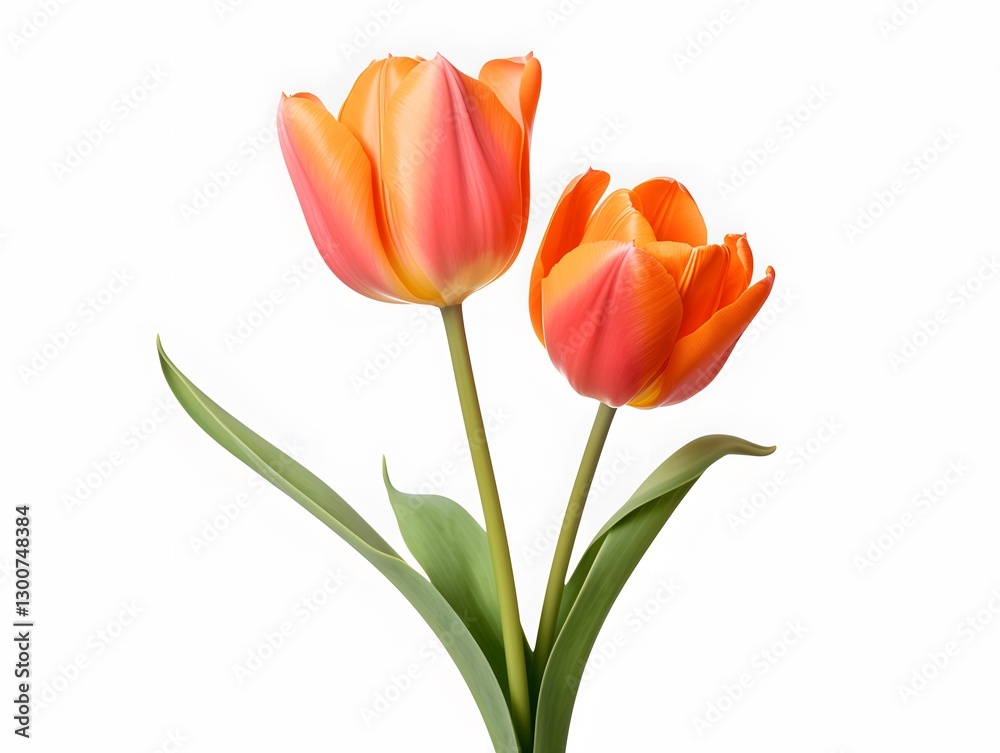 Pink tulips isolated on white background. blooming tulip isolated Pink tulips isolated on white background. blooming tulip isolated