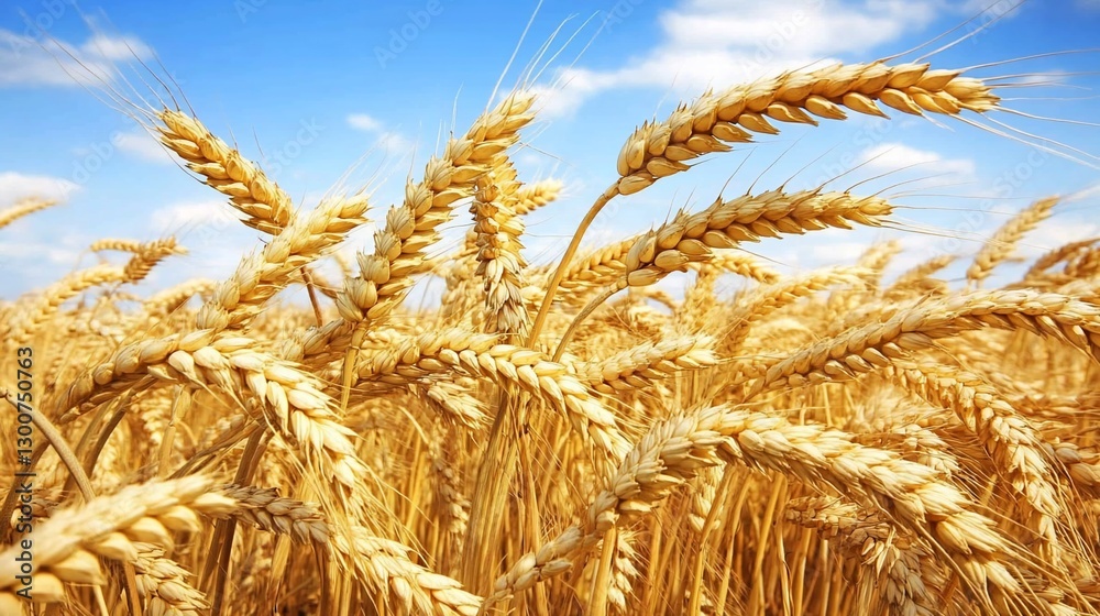 Golden wheat field under a vibrant blue sky. (1) Golden wheat field under a vibrant blue sky. (1)