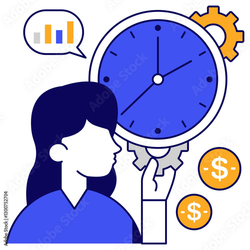 Creative design icon of time management