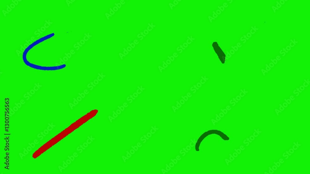 Set of highlighting elements on green background Set of highlighting elements on green background
