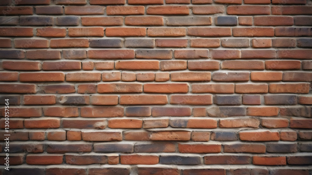 Obraz premium Red Brick Wall Texture: A close-up captures the rugged texture of a classic red brick wall, displaying rich colors and timeless craftsmanship.