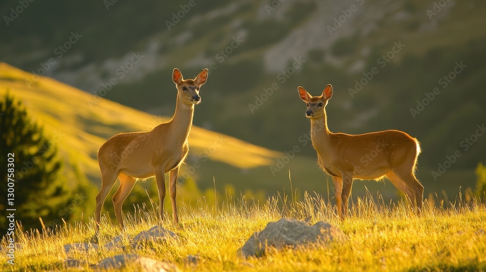 Fototapeta premium Serene Wildlife Moments in Natural Habitat