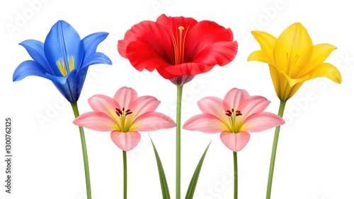 Wallpaper Mural an array of colorful lilies showcasing their vibrant petals and graceful stems  Torontodigital.ca