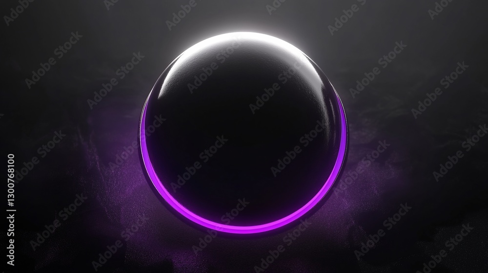 Glowing purple sphere on dark background, digital art, futuristic design, website banner Glowing purple sphere on dark background, digital art, futuristic design, website banner