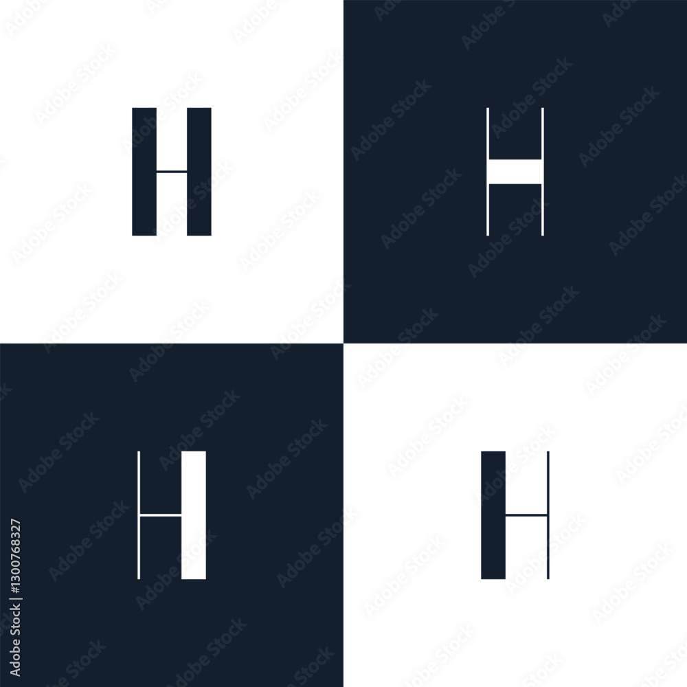 Obraz premium Letter H logo icon design template elements 