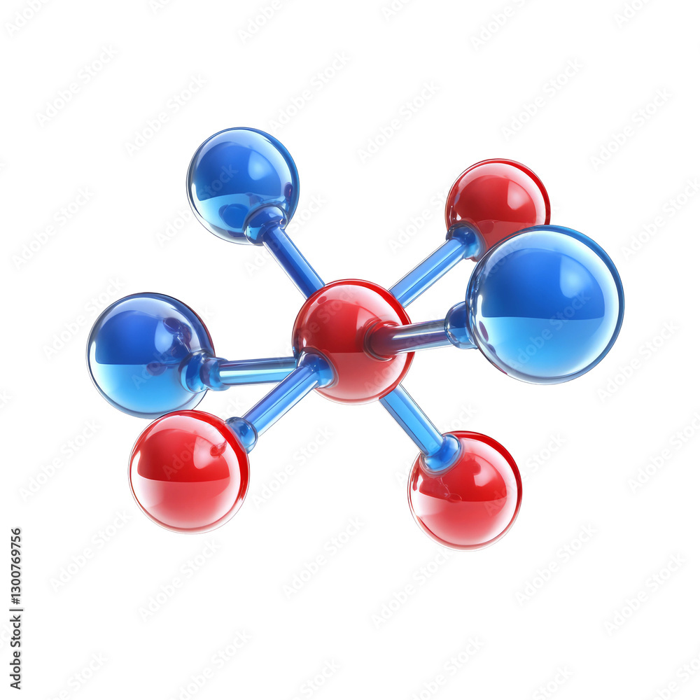 llustration of a red and blue hydrogen molecule, isolated on white background llustration of a red and blue hydrogen molecule, isolated on white background