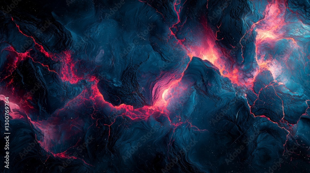 Fototapeta premium Abstract Space Background with Colorful Cosmic Swirls and Waves