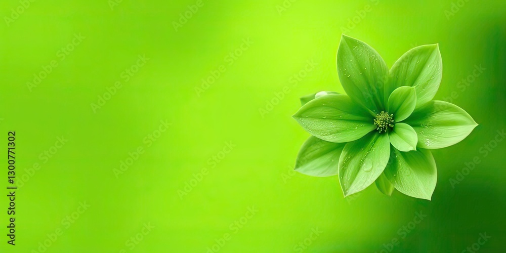 Lush Green Flower Spring Bloom Nature Background Fresh Plant Lush Green Flower Spring Bloom Nature Background Fresh Plant