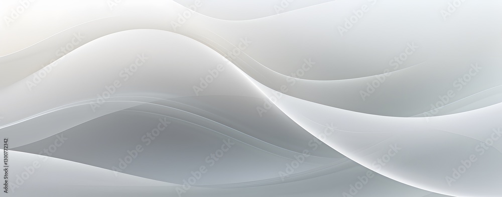 Fototapeta premium Abstract wavy flowing background white shape. white and gray abstract wavy background