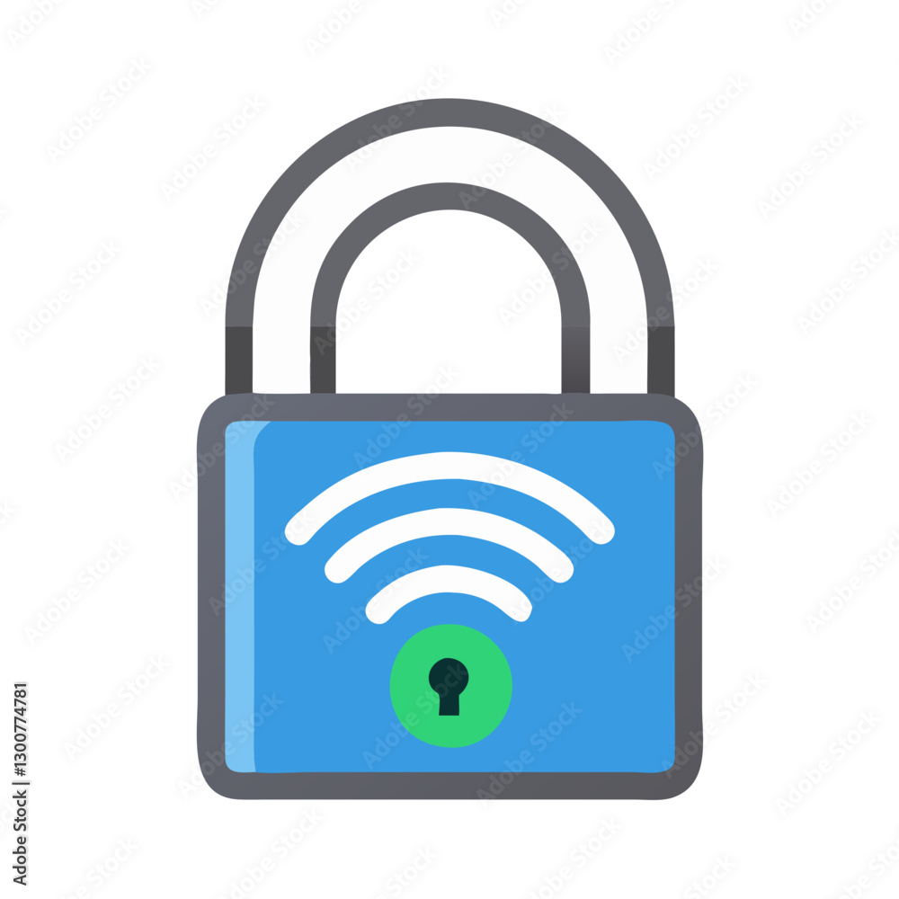 Secure lock with Wi Fi signal for digital safety Secure lock with Wi Fi signal for digital safety