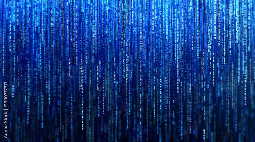 Abstract Blue Lines on Dark Background