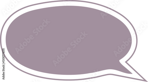 Simple chat conversation speech bubble icon