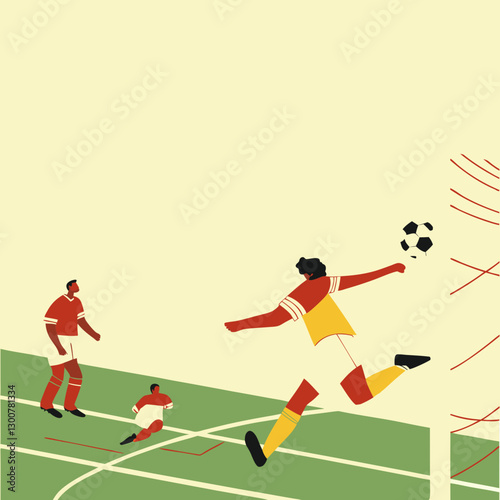 soccer players vector illustration