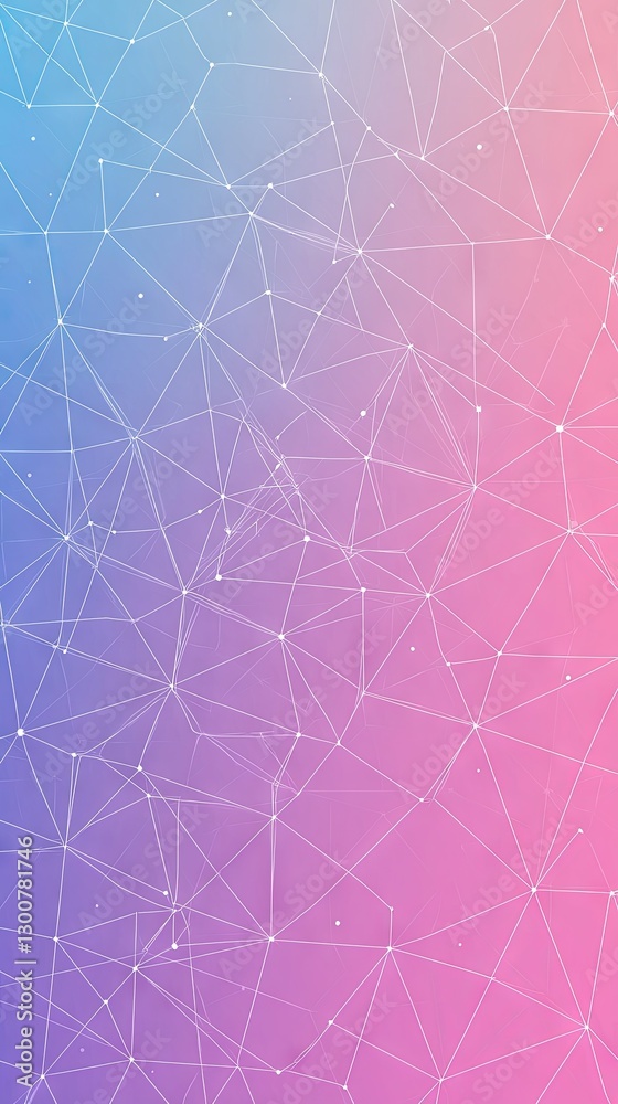 Abstract network connection, pink blue gradient background, digital technology, website banner Abstract network connection, pink blue gradient background, digital technology, website banner