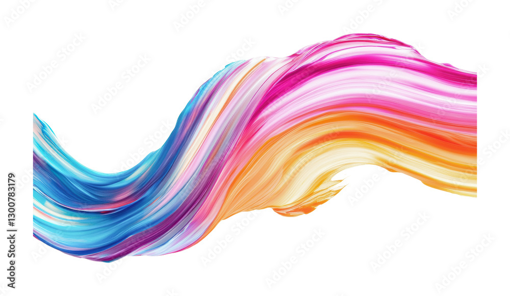 Vibrant wave of color representing creativity and artistic expression in modern design work, cut out Vibrant wave of color representing creativity and artistic expression in modern design work, cut out